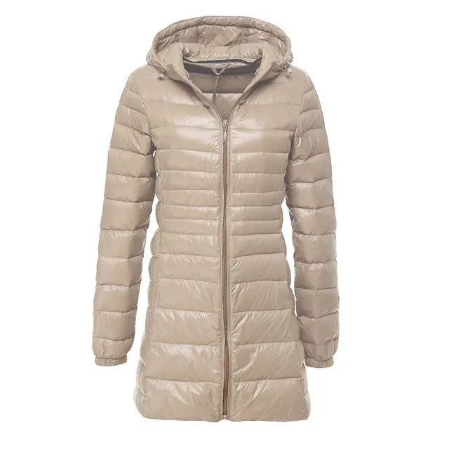 Newbang Women's Plus-Size Hooded Down Coat: Lightweight, Warm, and Stylish Long Winter Outerwear for Women - Image 7