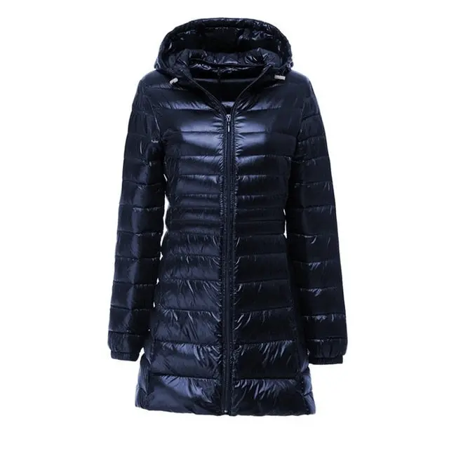 Newbang Women's Plus-Size Hooded Down Coat: Lightweight, Warm, and Stylish Long Winter Outerwear for Women - Image 5