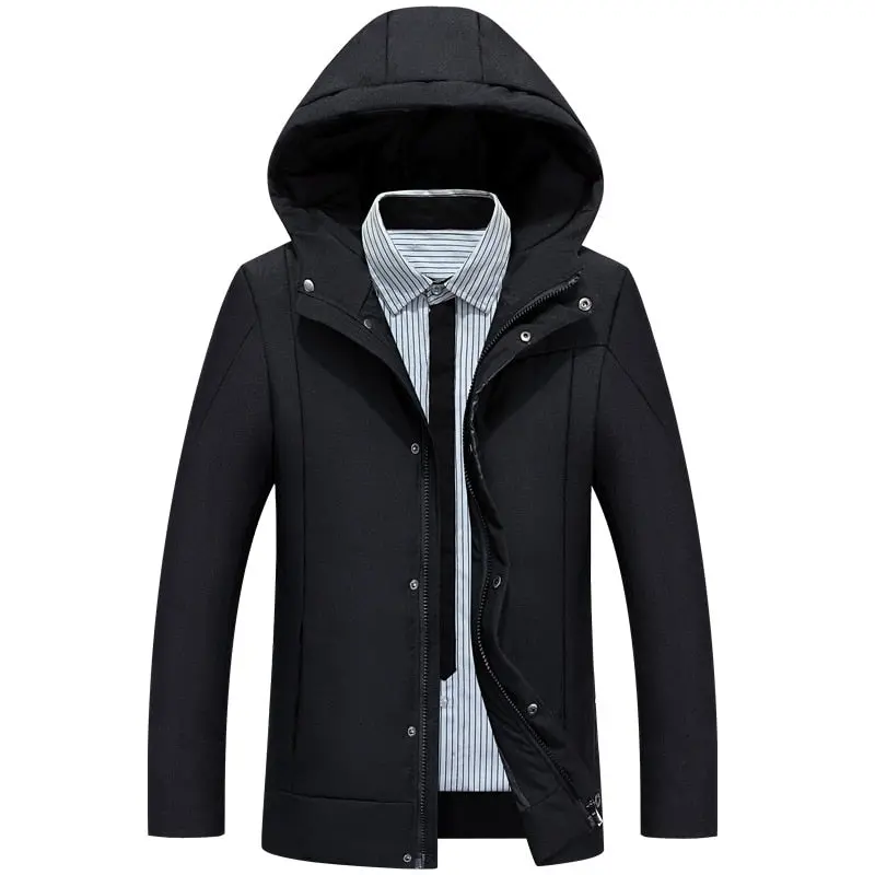 2018 High-End! Winter Fashion Men's Hooded 90% White Duck Down Jacket Coat Parka Outerwear J35 Big Size M-3Xl Color 3 1