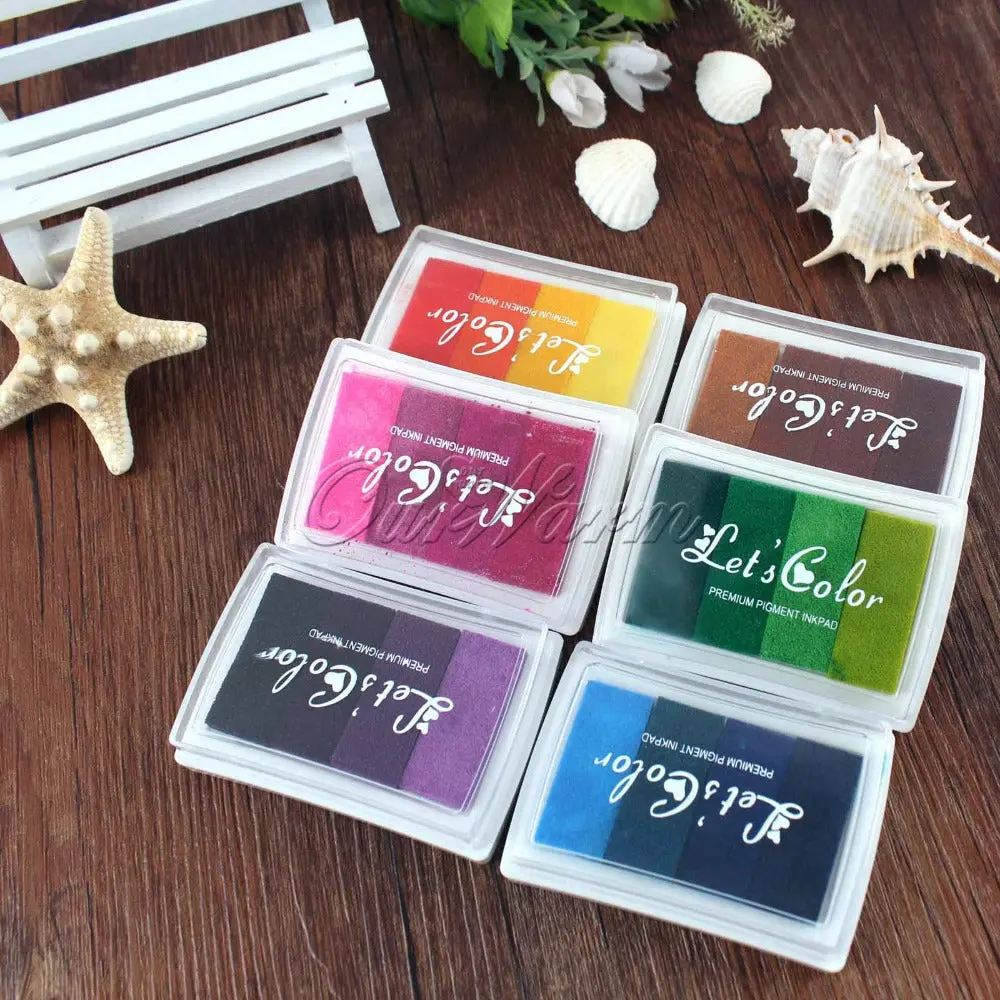 Multicolour Creative Diy Oil Rubber Stamps Ink Pad For Wedding Decoration Party Favors And Gifts Craft Supplies Fingerprint Tree 1