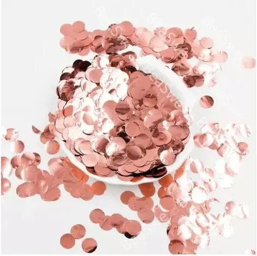 30Gm 1Cm / 2.5Cm Metallic Sliver Gold Rose Gold Confetti Round Wedding Birthday Party Decor Filer Table Event Party Supplies 1