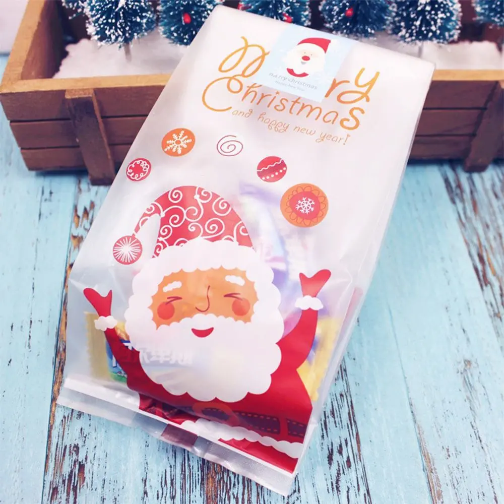 50 Pieces New Arrival Christmas Candy Bag  Self Adhesive Gift Packing Bags For Party Home Decoration Bolsas Regalo Navidad 1