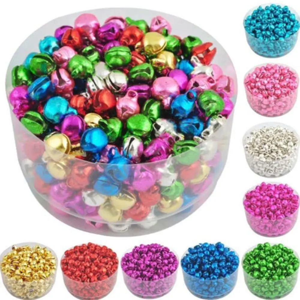 100Pcs Gold Silver Color Jingle Bells Iron Loose Beads Small Diy Craft For Festival Party Christmas Tree Decorations 1