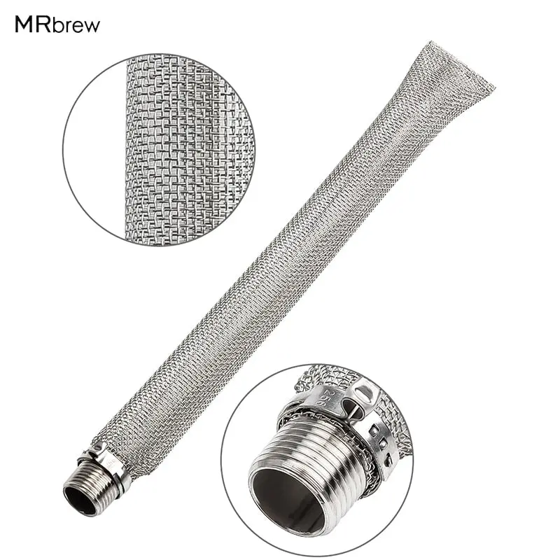 12 Inch 30Cm Stainless Steel Bazooka Screen 1/2'' Npt For Homebrew Beer Kettle Or Mash Tun/Mesh Filter 1