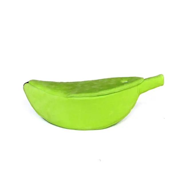 Banana Cat Bed House Cozy Cute Banana Puppy Cushion Kennel Warm Portable Pet Basket Supplies Mat Beds For Cats & Kittens 2