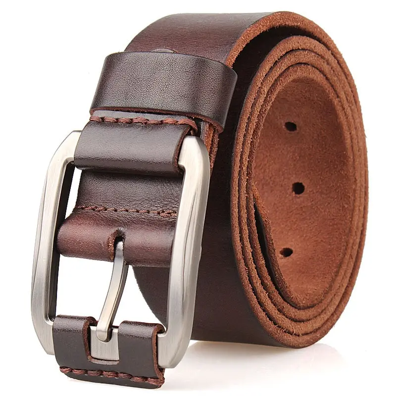 Designer Belt Men / Women Luxury 100% Real Full Grain Thick Cowhide Genuine Leather Vintage 3.8Cm Sport Masculine Big Size Soft Belt 140 1