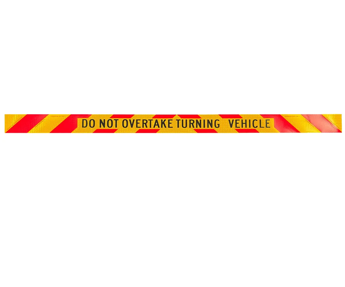 1600Mm X 90Mm - Do Not Overtake Turning Vehicle - Class 1 Material - Sticker 1
