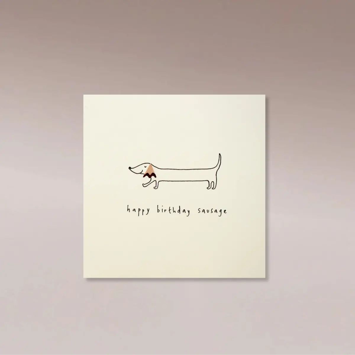 Ruth Jackson Card Pencil Shavings - Happy Birthday Sausage 1