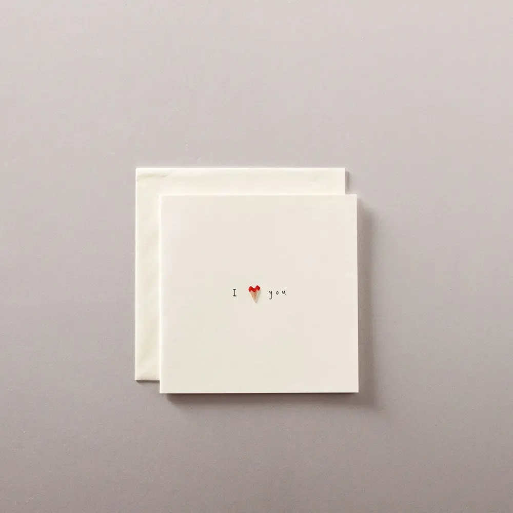 Ruth Jackson Card Pencil Shavings - I Love You 1