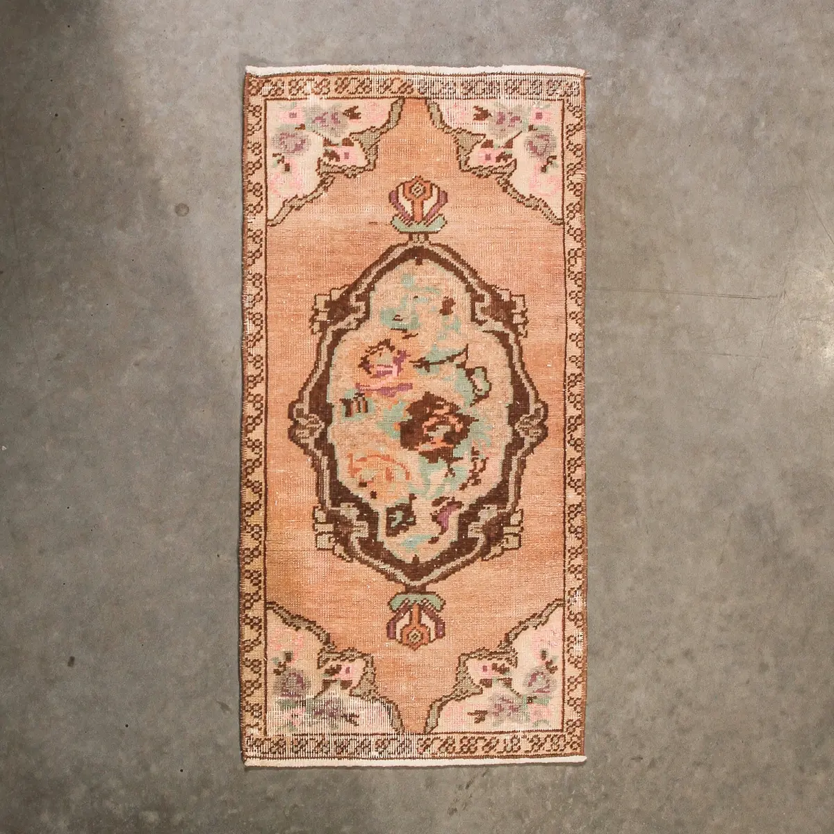 Ruzgar Vintage Anatolian Accent Rug 1