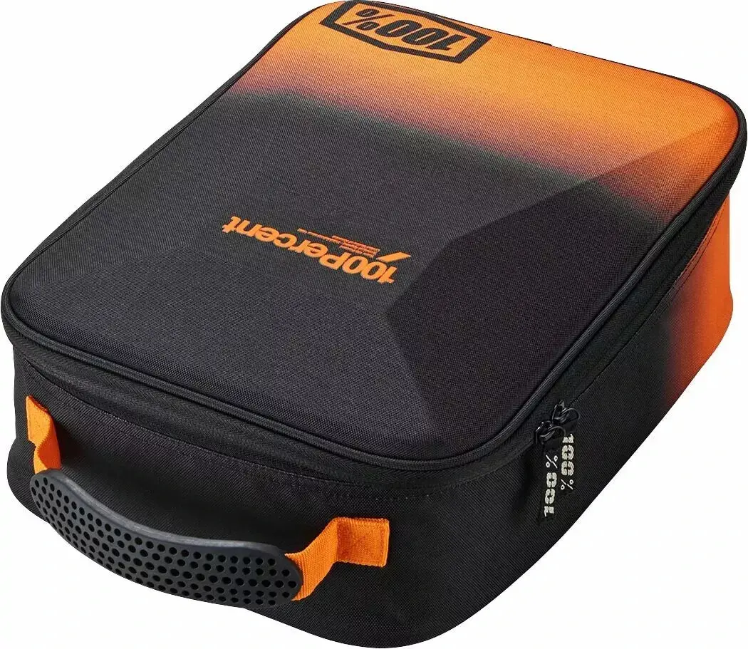 100% Crush Goggle Case Black Orange 1