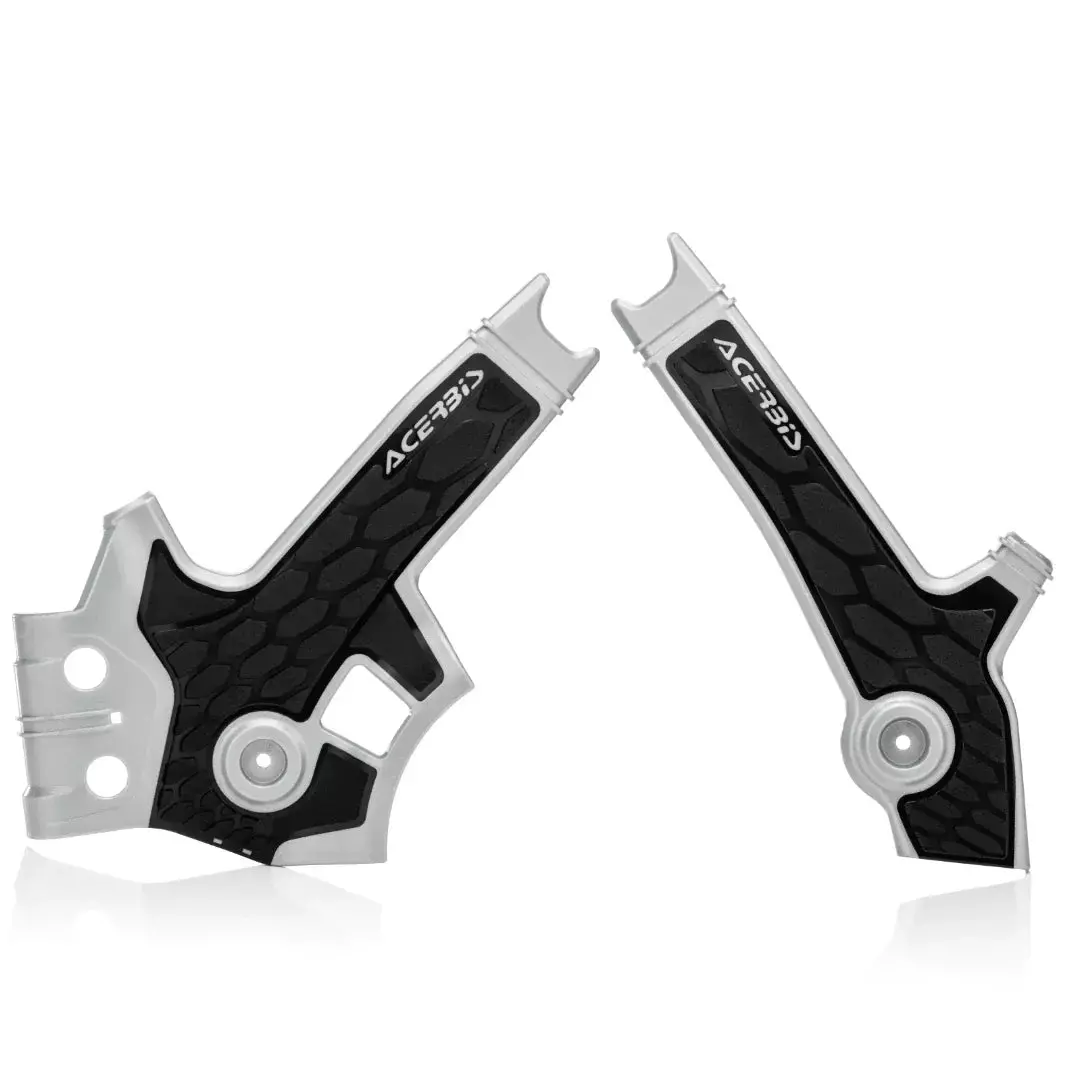 Acerbis Suzuki X-Grip Frame Guards - Silver Black 1