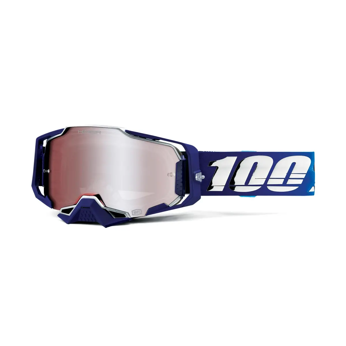 100% Armega  Goggle Novel - Hiper Mirror Silver Flash Lens 1
