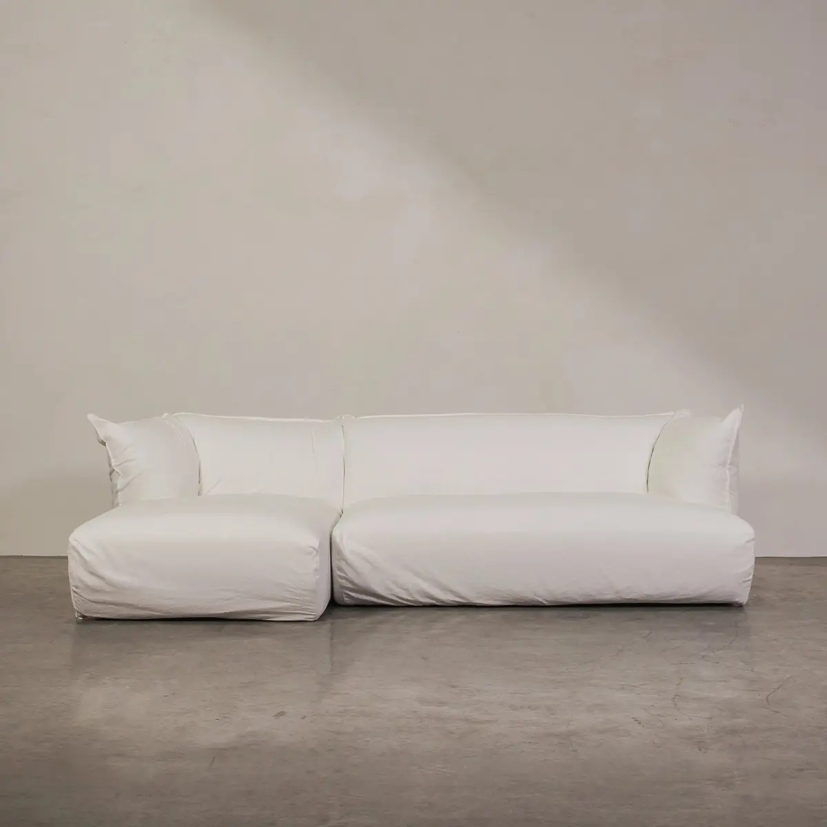 Serene Left Chaise Sofa - White 1