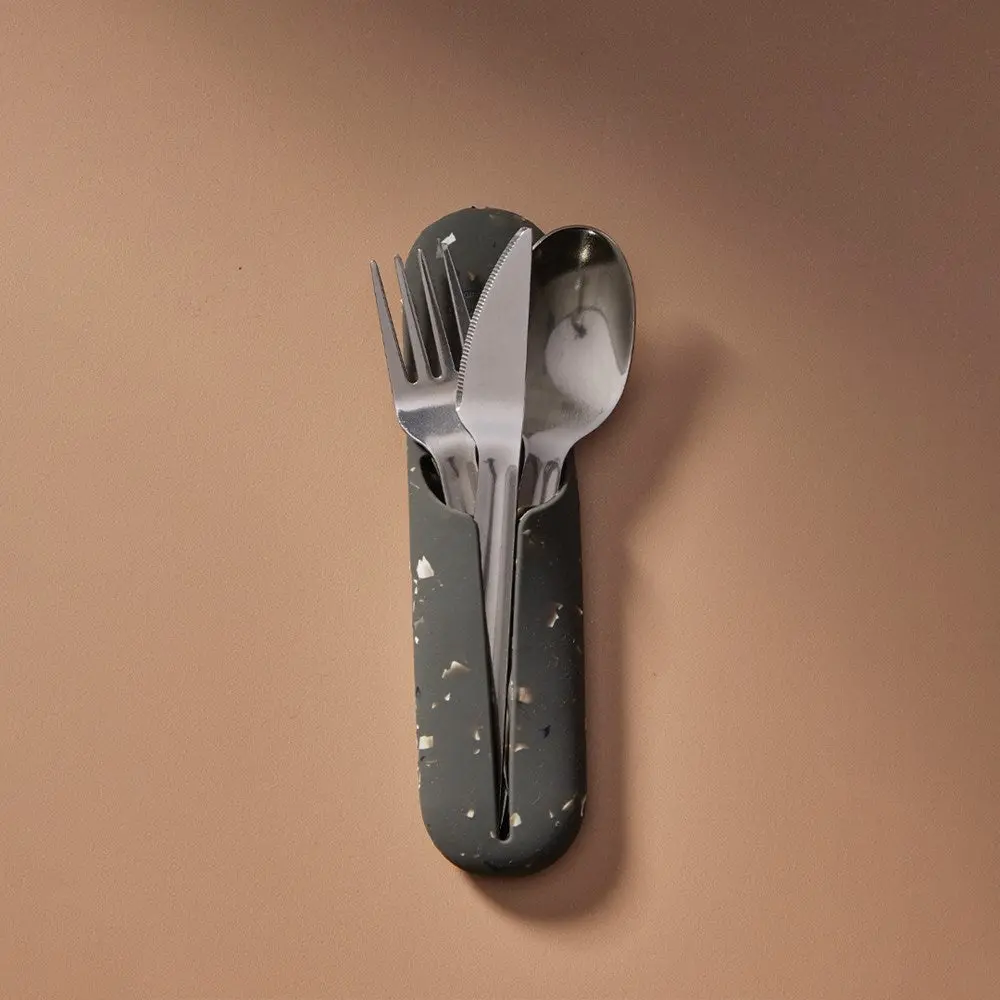 Stainless Steel Utensil Set - Terrazzo Charcoal 1