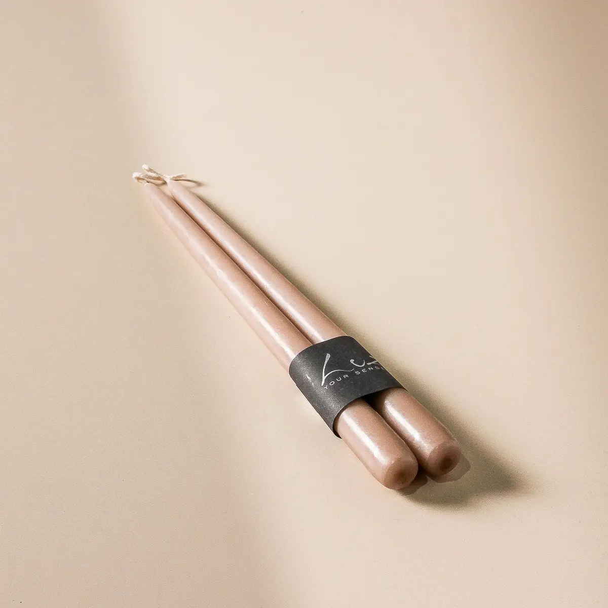 Taper Candle Pair - Mocha 1