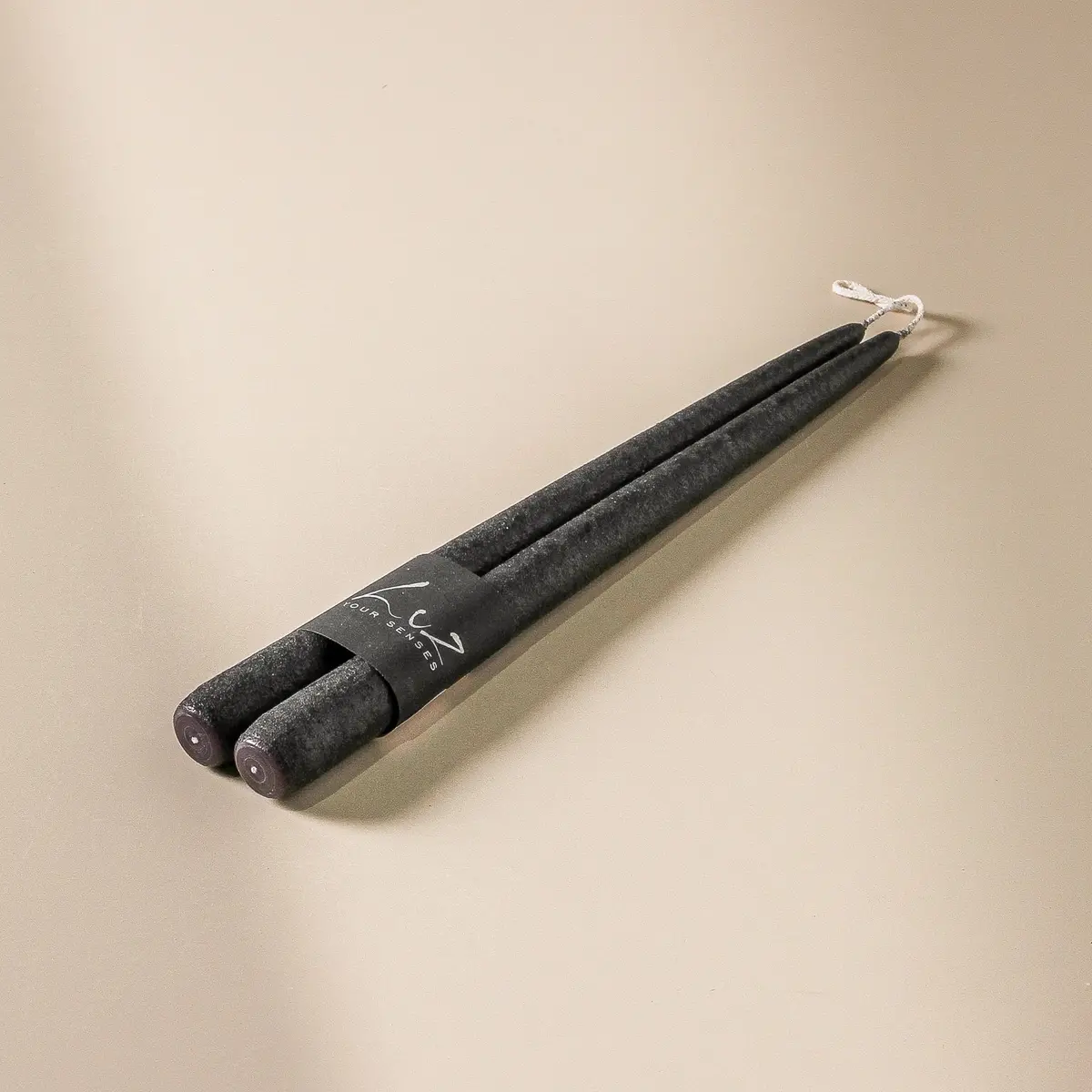 Taper Candle Pair - Suede Beluga Grey 30X2.2Cm 1