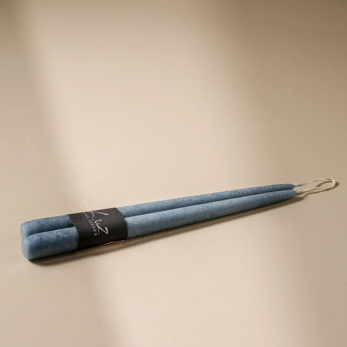 Taper Candle Pair - Suede Denim 30X2.2Cm 1