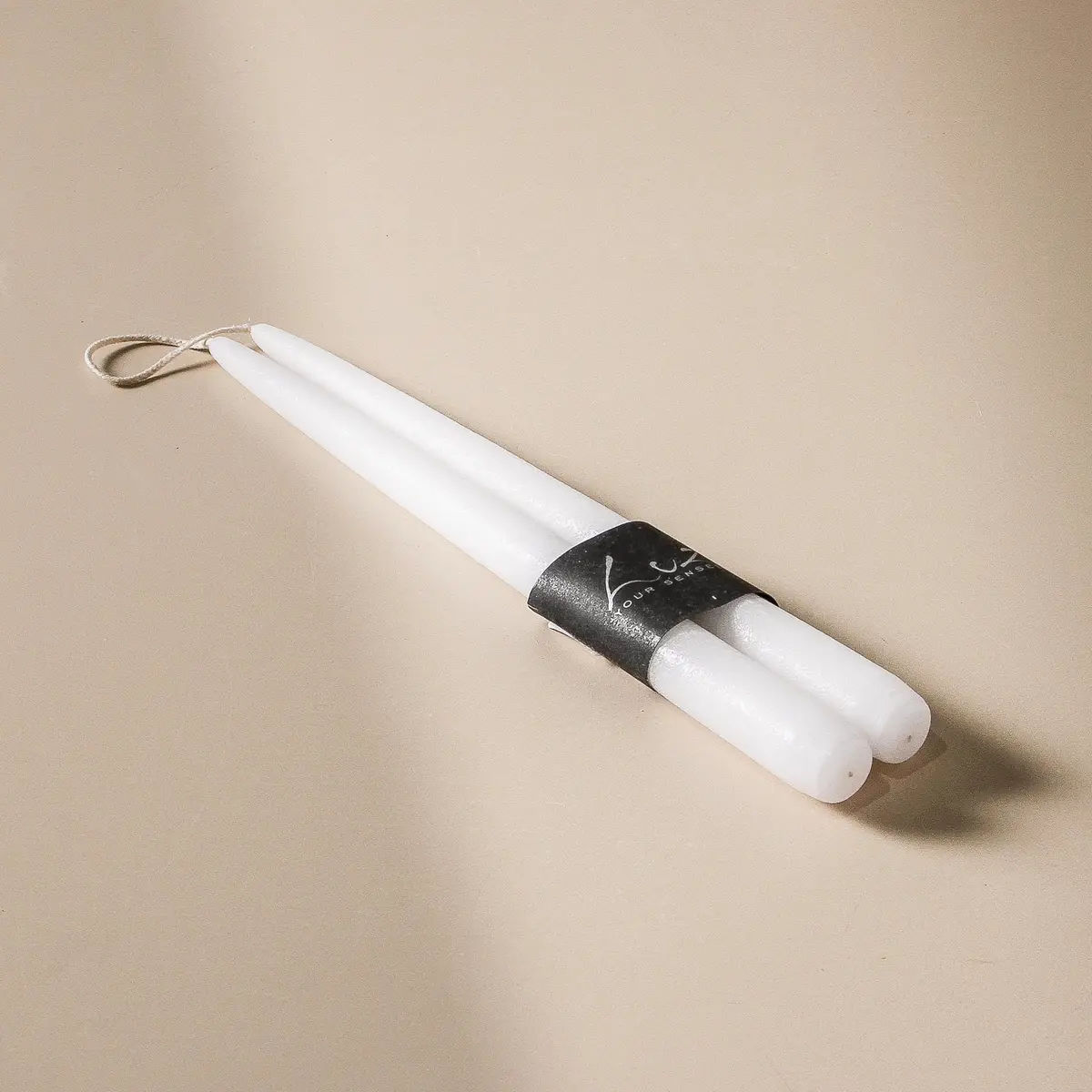 Taper Candle Pair - Suede White 30X2.2Cm 1