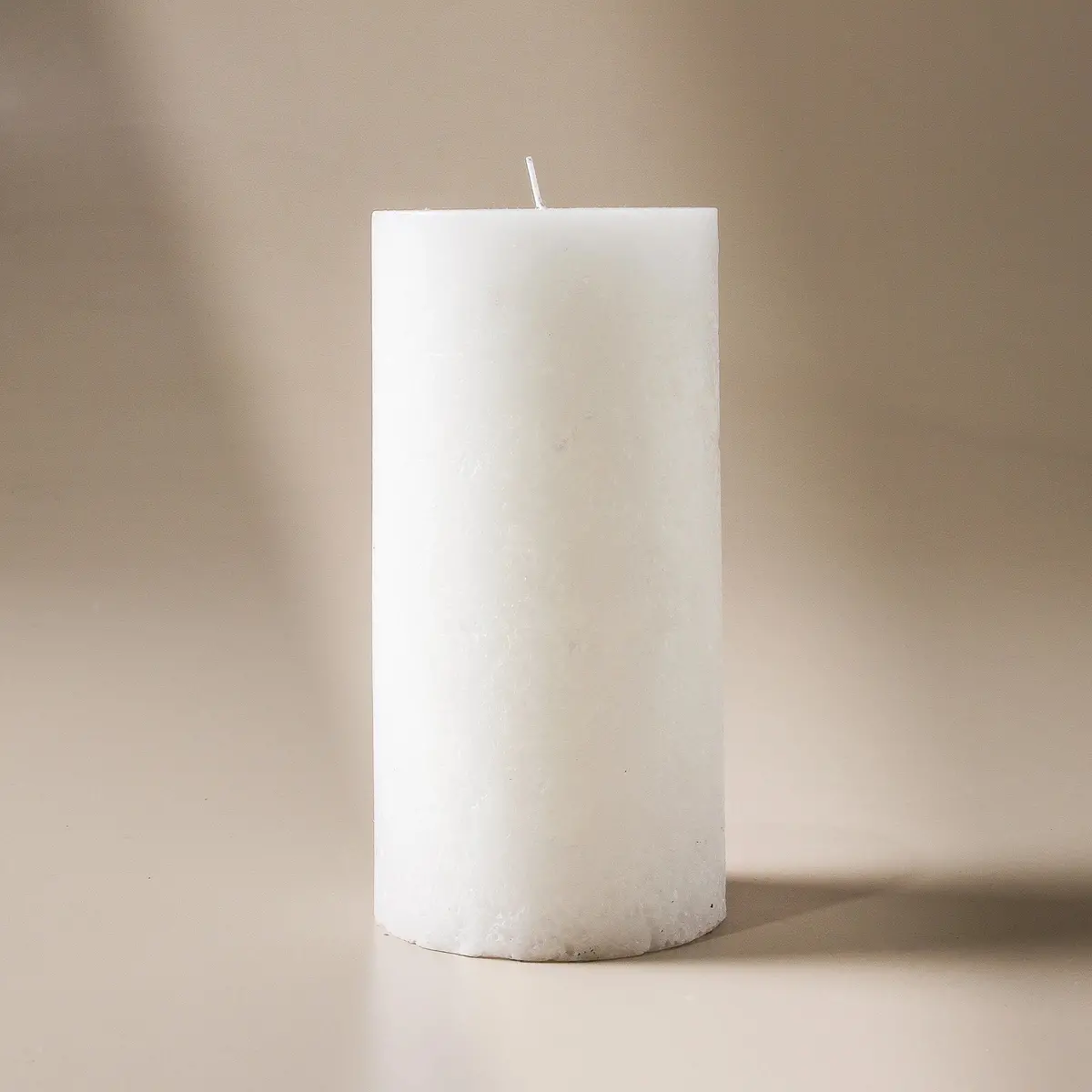 Textured Candle Pure White - Medium 1