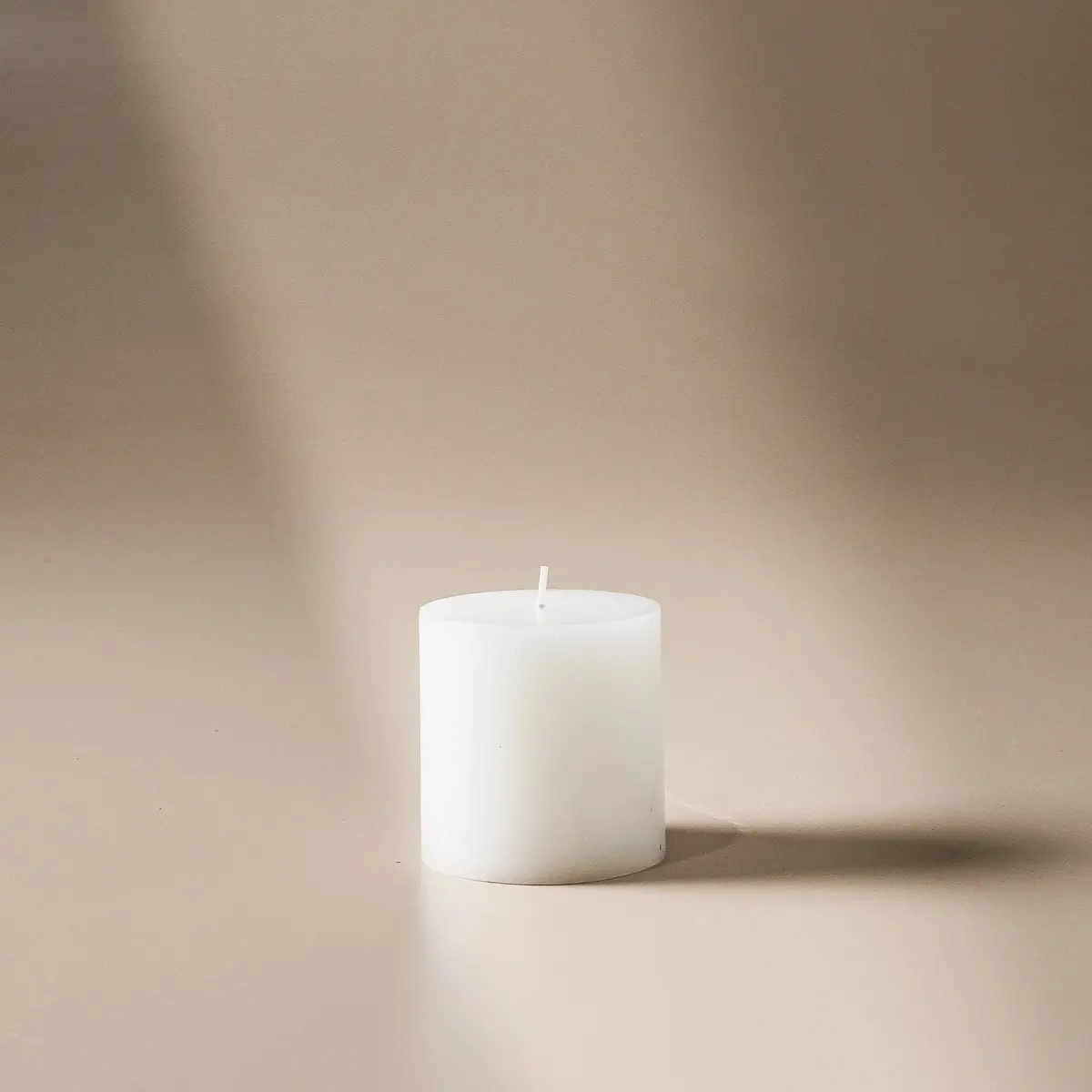 Textured Candle Pure White - Small 1