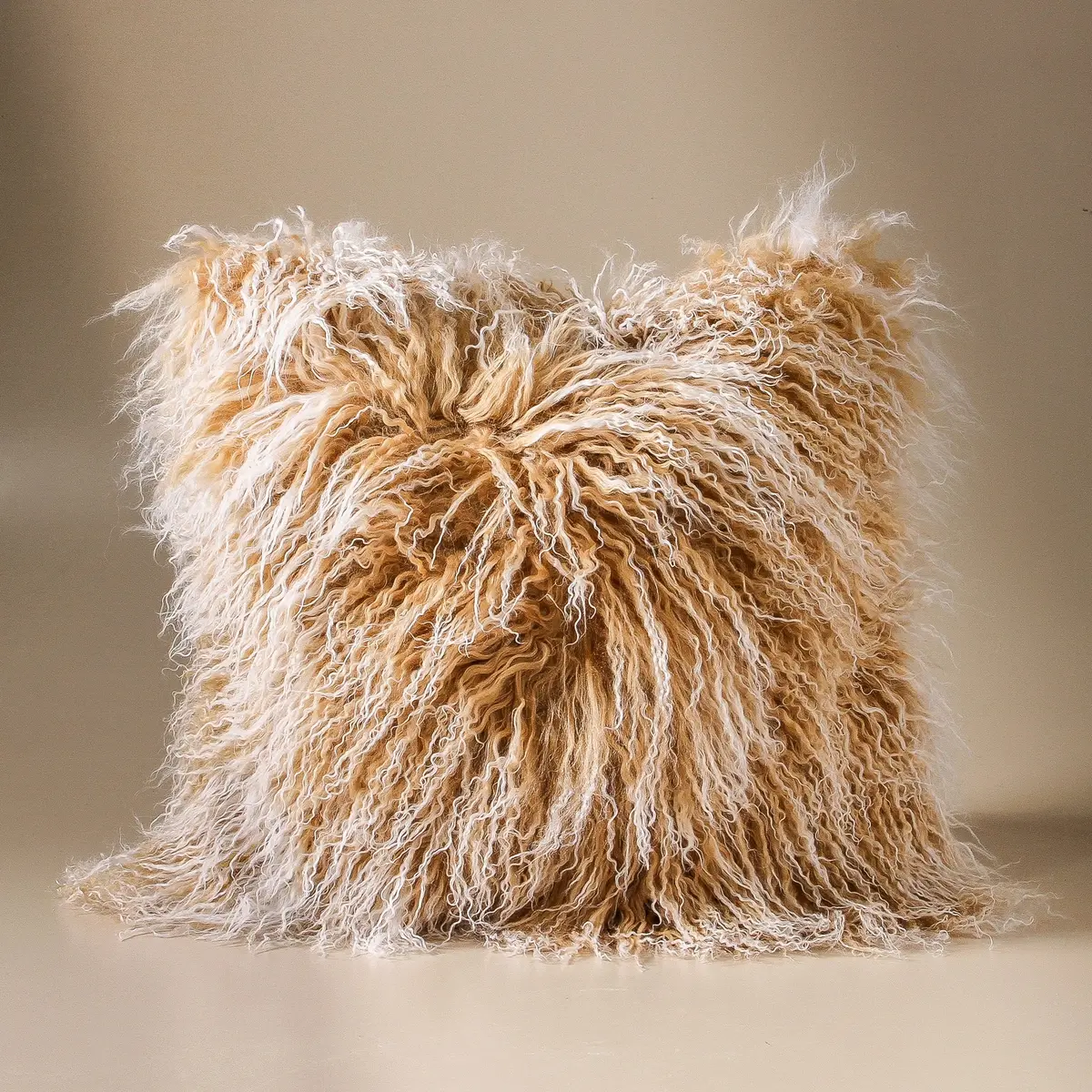Tibetan Fur Cushion Med 50X50 Snowflake 1