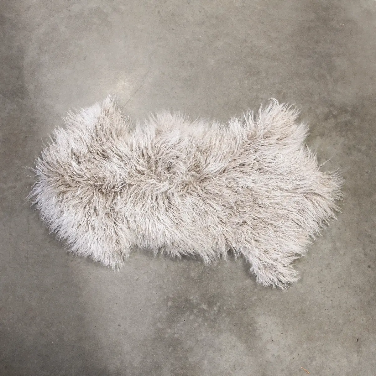 Tibetan Fur Hide Grey Snowflake 4