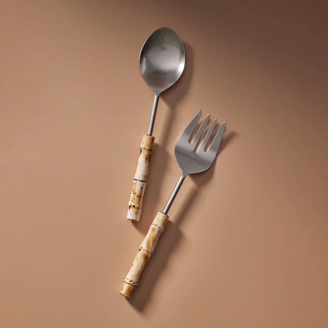 Tropics Bamboo Salad Servers 1