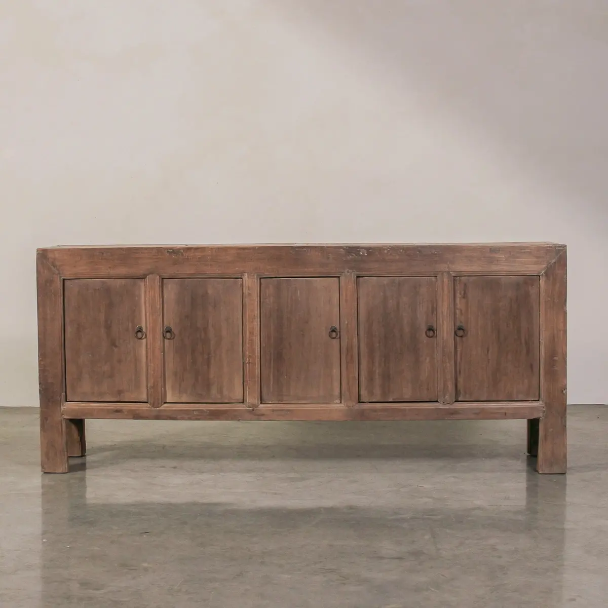 Vintage Chinese 5 Door Sideboard 1