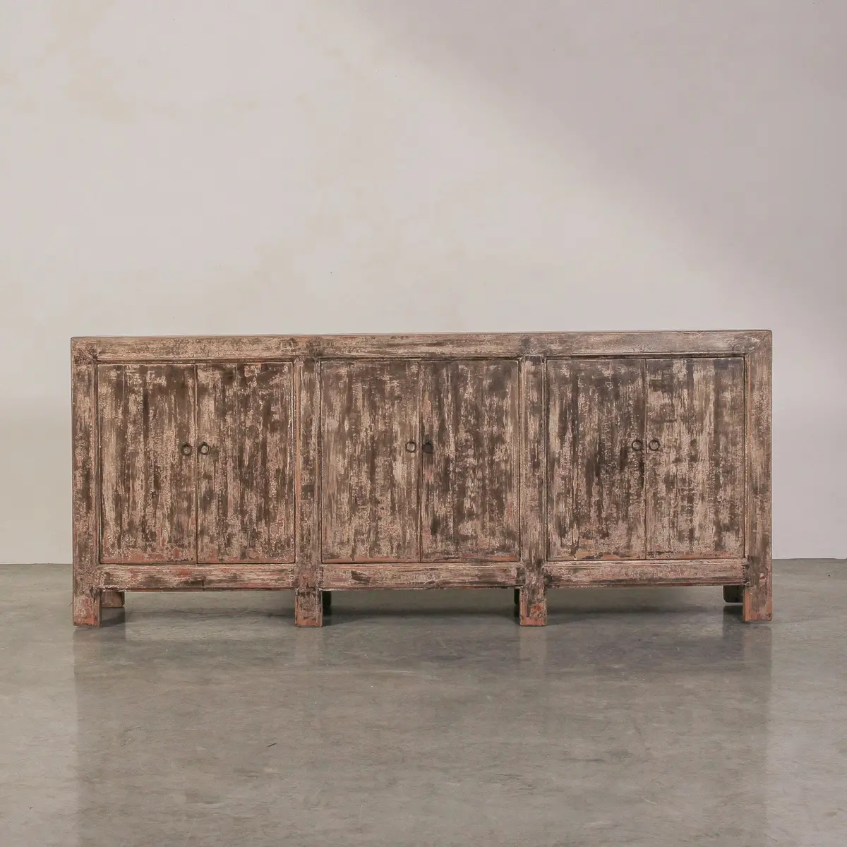 Vintage Chinese 6 Door Sideboard 1
