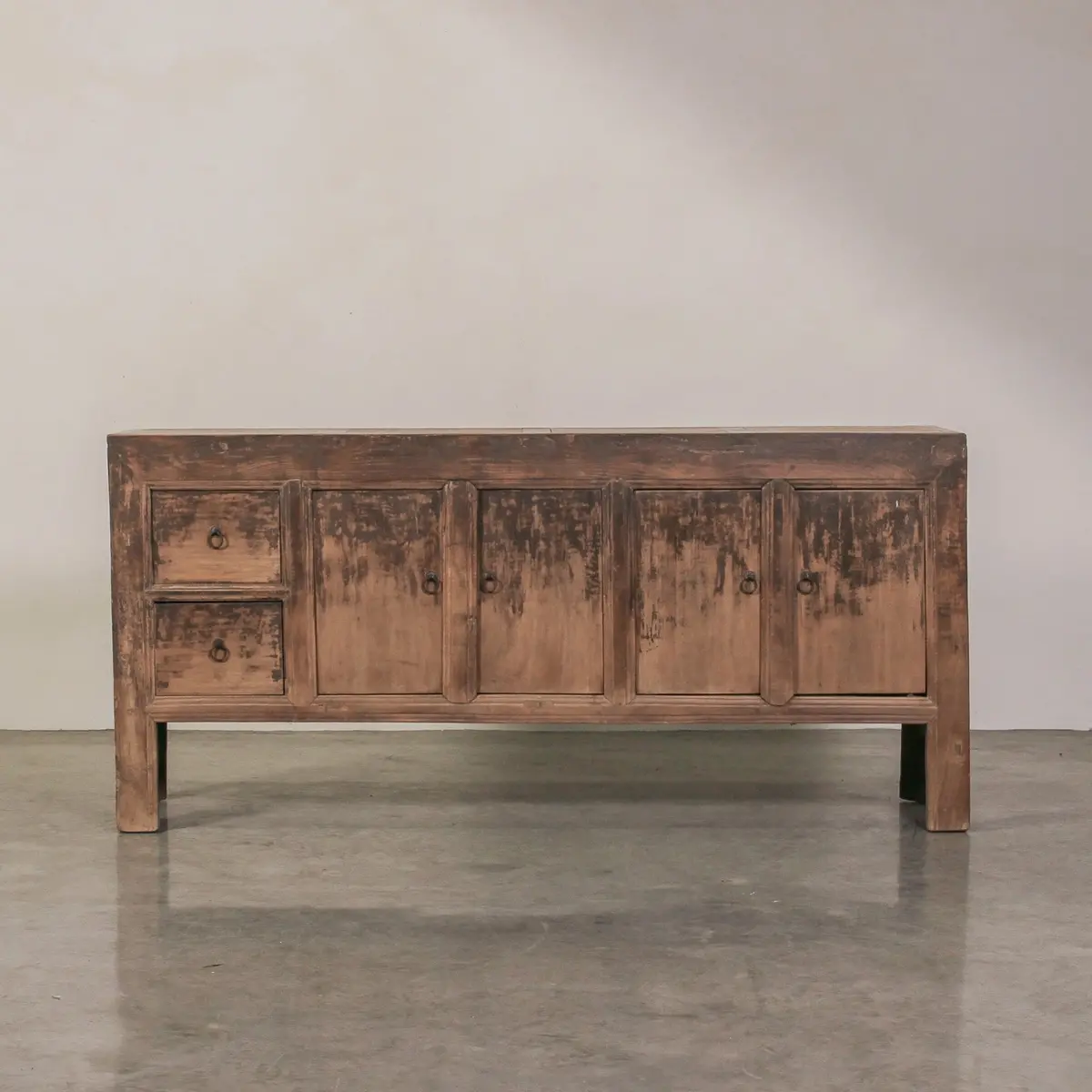 Vintage Chinese Elm Sideboard 1