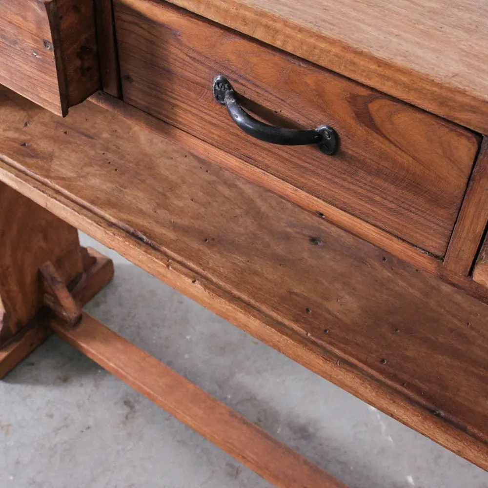 Vintage Indian 3 Drawer Console 2