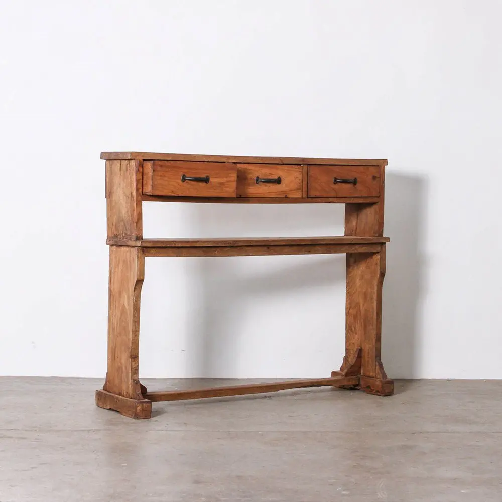 Vintage Indian 3 Drawer Console 1
