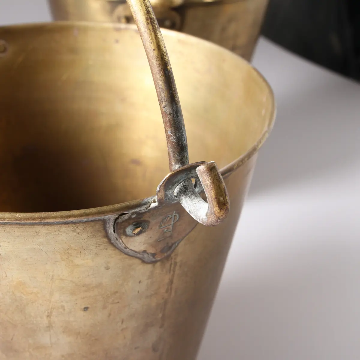 Vintage Indian Brass Bucket Large 2