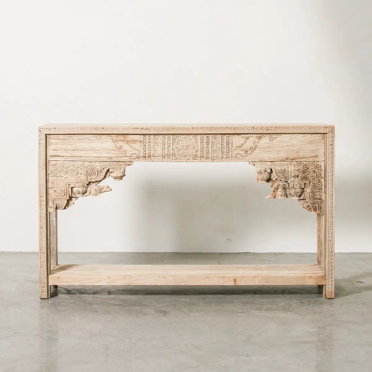Vintage Indian Carved Console 1
