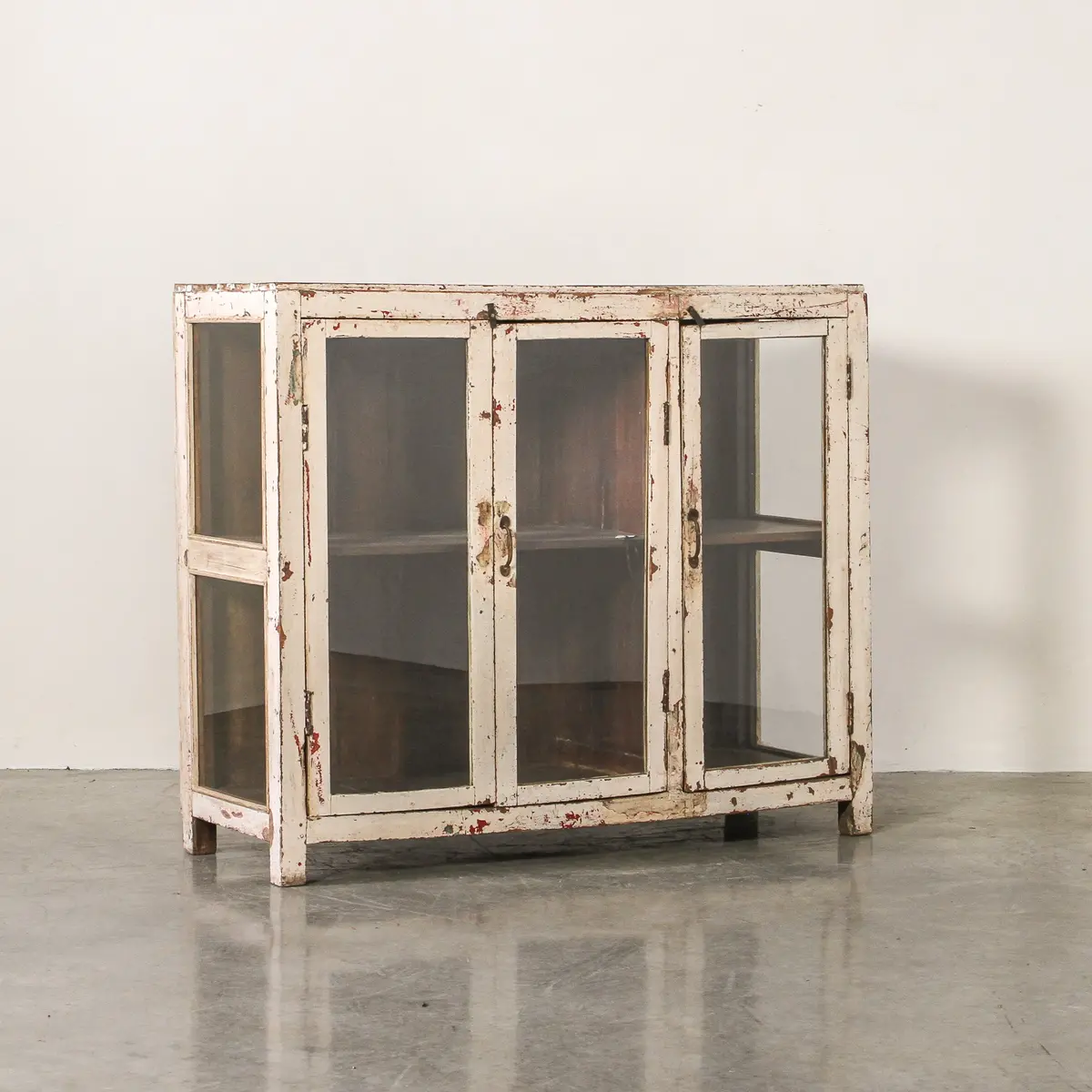 Vintage Indian Glass Cabinet 1