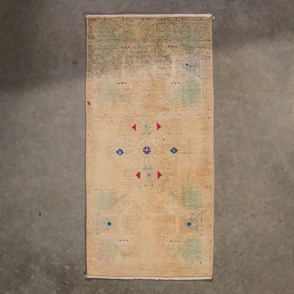 Yamac Vintage Anatolian Accent Rug 1