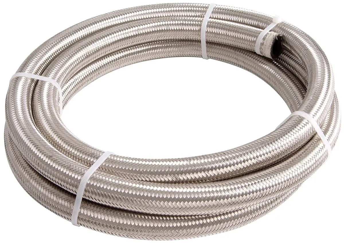 Af100-07-1M Stainless Steel -7An Braided Hose – 1 Meter Length 1