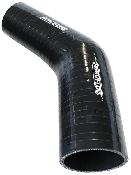 Gloss Black 45° Silicone Hose Reducer: 95Mm To 76Mm Id 1
