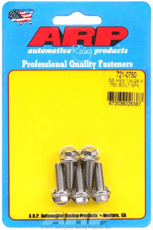 Arp Stainless Steel Fasteners - Part Number 721-0750 1