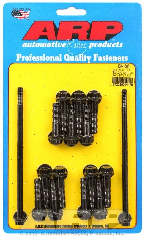 Arp Hex Head Oil Pan Bolt Set – Black Oxide Finish (Ar134-1805) 1