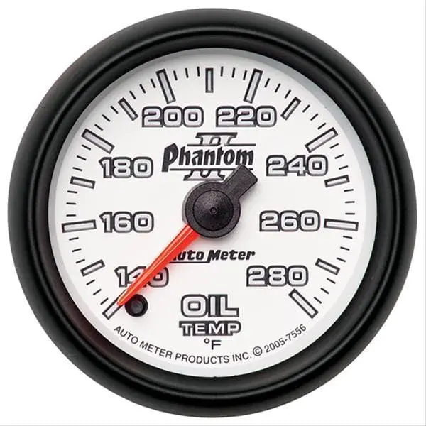 Autometer Phantom Ii 7556 Analog Gauge – Black Dial With White Needle 1