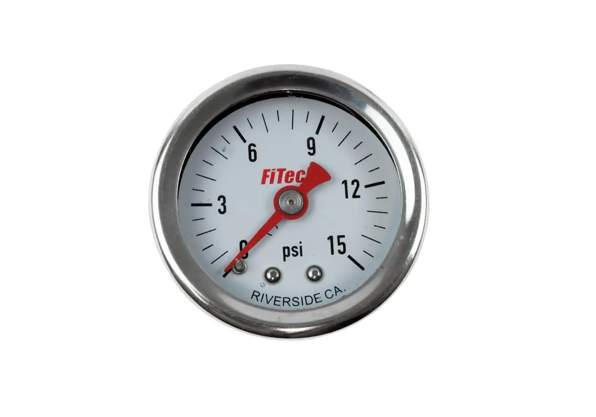 Fitech 80118 Analog Fuel Pressure Gauge – 0–100 Psi, Mechanical Readout 1