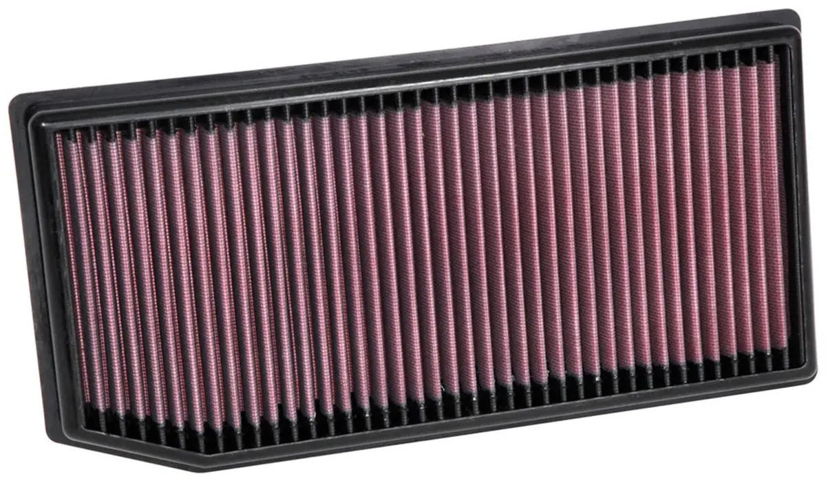 K&N Reusable High-Flow Air Filter – Washable, Oiled Cotton Media (33-3142) 1