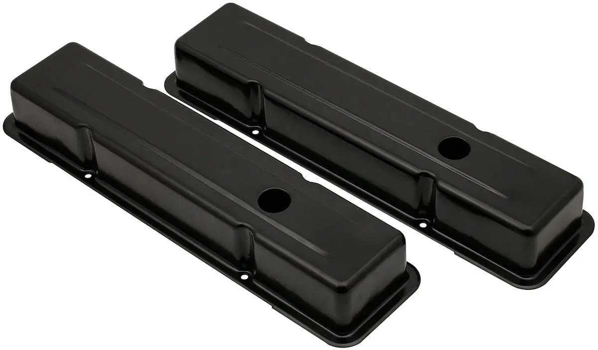 Standard-Height Black Steel Valve Covers – Direct Fit 1